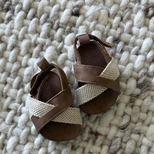 Brown and Cream Kids Sandals